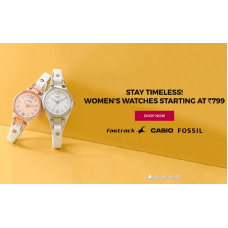 Deals, Discounts & Offers on Watches & Handbag - Women's Branded Watches Starting at Rs. 799