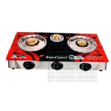 Deals, Discounts & Offers on Home Appliances - Flat 78% offer on Surya Crystal 3 Burners Automatic Glass Top Gas Cooktop