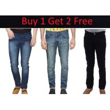 Deals, Discounts & Offers on Men Clothing - Buy Any 3 Denims Jeans 