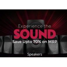 Deals, Discounts & Offers on Entertainment - Branded Speakers Upto 60% OFF + Extra Upto 40% Cashback