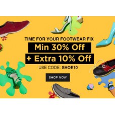 Deals, Discounts & Offers on Foot Wear - Sale on Footwear Minimum 30% - 70% Off + Extra 10% Extra Off