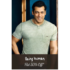 Deals, Discounts & Offers on Men Clothing - Flat 50% off on Being Human Men's Clothing 