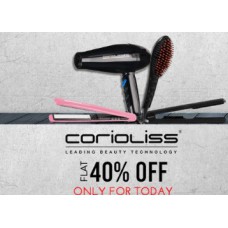 Deals, Discounts & Offers on Personal Care Appliances -  Flat 40% Off on Corioliss Hair Styling Products