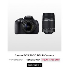 Deals, Discounts & Offers on Cameras - Canon EOS 700D DSLR Camera