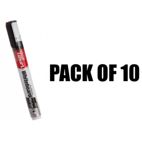 Luxor White Board Marker Pens Pack of 10 Black 