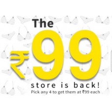 Deals, Discounts & Offers on Women Clothing - The 99 Store is Back- Pick Any 4 Bra and Get it for Rs.99
