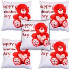 Deals, Discounts & Offers on Valentines day - Welhouse Satin Cushion Cover Set - Set Of 5