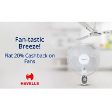 Deals, Discounts & Offers on Electronics - Paytm Electronics Sale : Get Up to 40% Off + Flat 20% Cashback On Havells
