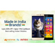 Deals, Discounts & Offers on Mobiles - Made in India Brand : Upto 60% OFF + Extra 15% Cashback on Mobiles