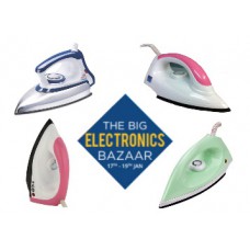 Deals, Discounts & Offers on Electronics - Big Electronics Bazaar : Branded Irons Starting at Rs. 265 + 20% Cashback