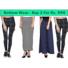Deals, Discounts & Offers on Women Clothing - Grab Women Bottom Wear Set Of 3 at Rs. 999