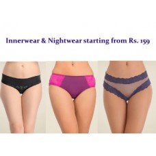 Deals, Discounts & Offers on Women Clothing - Get Women's Inner & Nightwear at 50-70% Off Starting From Rs. 159 