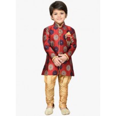 Deals, Discounts & Offers on Kid's Clothing - Maroon IndoWestern Set