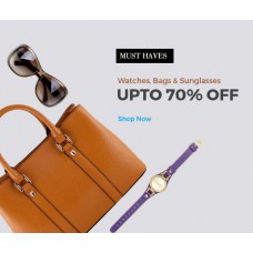 Deals, Discounts & Offers on Accessories - UPTO 70% Off on Handbags, Watches & SunGlasses