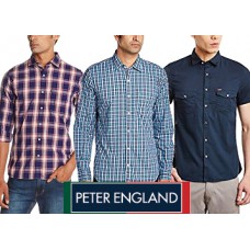 Deals, Discounts & Offers on Men Clothing - Upto 75% Off On Peter England Mens Casual Shirts