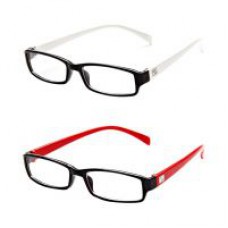 Deals, Discounts & Offers on Health & Personal Care - MagJons Red White Rectangle Unisex Eyeglasses Frame - Combo of 2