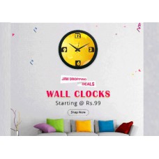 Deals, Discounts & Offers on Home Appliances - Buy Wall Clocks Starting at Just Rs. 99 