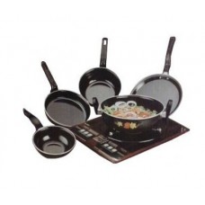 Deals, Discounts & Offers on Kitchen Containers - 5 pcs Hard Coat Induction Cookware Set