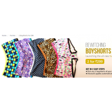 Deals, Discounts & Offers on Women Clothing - Buy 2 Boyshorts For Rs.299