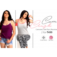 Deals, Discounts & Offers on Women Clothing - 2 Camisoles @ 499 