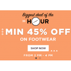 Deals, Discounts & Offers on Foot Wear - Biggest Deal Of The Hour : Minimum 40% off on Footwear