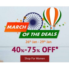 Deals, Discounts & Offers on Men Clothing - March of the Deals 40% to 70% Off for Womens 