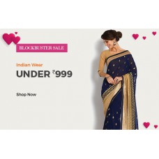 Deals, Discounts & Offers on Women Clothing - BlockBuster Sale: Indian Wear Under 999