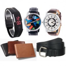Deals, Discounts & Offers on Watches & Wallets - 93% off on 1 Digital Band, 2 Strap Watches, Leather Wallet, Leather Belt
