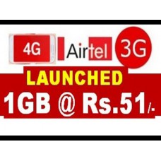 Deals, Discounts & Offers on Recharge - Prepaid Users Get 1 GB 4G/ 3G Data @ Rs.51
