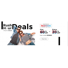 Deals, Discounts & Offers on Men Clothing - Flat 60% off + Extra 20% off on Fashion Sale
