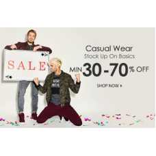Deals, Discounts & Offers on Men Clothing - Mini 30%-70% off on Casual wear