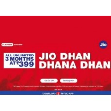 Deals, Discounts & Offers on Recharge - Reliance Jio New Plans Validity Increased – 3 Months Recharge at Rs 399 Only