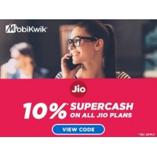 Deals, Discounts & Offers on Recharge - Jio All Plan Offer: Get 10% SuperCash on All Jio Plans