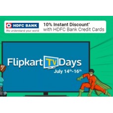 Deals, Discounts & Offers on Televisions - Flipkart TV Days, Upto 50% OFF on TV's + 10% OFF Via HDFC Card + NO Cost EMI