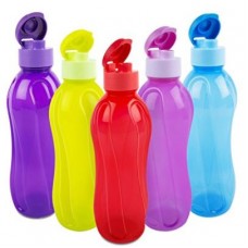 Deals, Discounts & Offers on Kitchen Containers - Cello Aqua Flip Polypropylene Bottle Set, 1 Litre, 5-Pieces, Multicolour