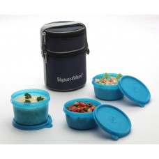 Deals, Discounts & Offers on Kitchen Containers - Signoraware Officer Lunch Box with Bag 3 Containers Lunch Box  (1070 ml)