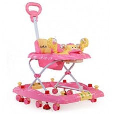 Deals, Discounts & Offers on Toys & Games - LuvLap Comfy Baby Walker with Adjustable Height & Rocker - Pink