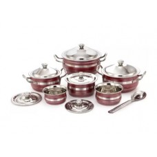Deals, Discounts & Offers on Cookware - Get 48% Off on Mahavir 13PCRD Cookware Set  (Stainless Steel, 7 - Piece)