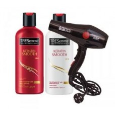 Deals, Discounts & Offers on Personal Care Appliances -  Tresemme Keratin Smooth Infusing Shampoo + Keratin Smooth Infusing Conditioner + Chaoba 2800 Hair Dryer Professional Range