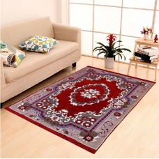 Deals, Discounts & Offers on Home Decor & Festive Needs - Home Elite Ethnic Velvet Touch Abstract Chenille Carpet 