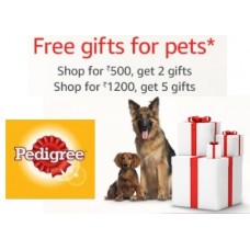 Deals, Discounts & Offers on Pets food - Get Free Gifts on Purchase of Pedigree, Whiskas & Drools