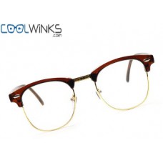 Deals, Discounts & Offers on Sunglasses & Eyewear Accessories - Graviate Brown Full Frame Clubmaster Eyeglasses for Unisex at Flat 99% Off
