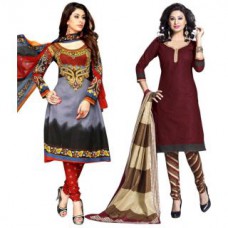 Deals, Discounts & Offers on Women Clothing - Dress Materials Upto 80% Off