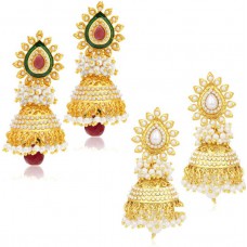 Deals, Discounts & Offers on Earings and Necklace - Sukkhi Gorgeous Jhumki Alloy Earring Set