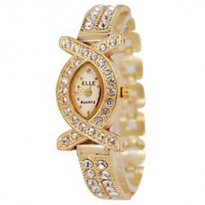 Deals, Discounts & Offers on Watches & Handbag - American Diamond Studded Wrist Bracelet Cum Watch - Women