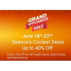 Deals, Discounts & Offers on Home Appliances - Flipkart Grand Appliances Sale : Get Up to 40% Off Best Sellers + Extra 10% Off With Bank Cards