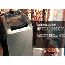 Deals, Discounts & Offers on Home Appliances - Get Upto Rs.3500 OFF On Washing Machines + 10% off + Exchange Offer