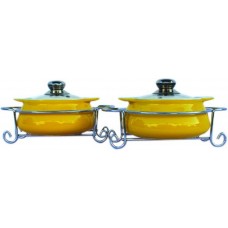 Deals, Discounts & Offers on Cookware - [Flat 28% Off] Rosa Italiano Pack of 2 Casserole Set  (1000 ml) + Bank OfferExtra 5% off*