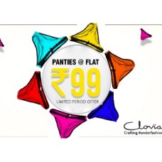 Deals, Discounts & Offers on Women Clothing - Panties at FLAT Rs. 99 (Min. 5 Products to Be Picked)