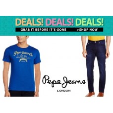 Deals, Discounts & Offers on Men - Ending Soon : Pepe Jeans Clothing Flat 70% Off From Just Rs. 239 +20% Cashback